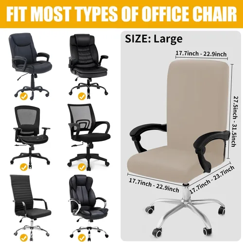 Vista 35 de Smiry fundas elásticas estampadas para silla de oficina de computadora, fundas universales para sillas giratorias de escritorio, extraíbles