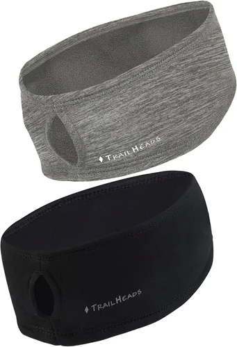 Vista 15 de TrailHeads - Diadema para mujer, diseño de cola de caballo, con banda para la oreja que absorbe la humedad, ideal para correr
