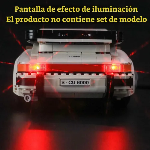 Vista 6 de GEAMENT - Kit de luces LED para el nuevo Porsche 911 2021, compatible con el modelo LEGO 10295 Creator Expert (juego de modelos no incluido)