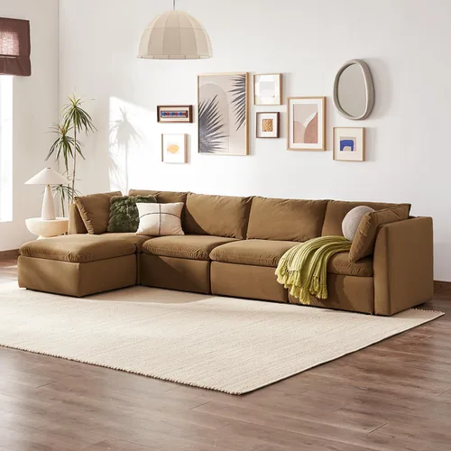 Vista 52 de mopio Sofá Seccional Modular de Gran Tamaño con Fundas Completamente Extraíbles y Almacenamiento, Convertible en Forma de U, en Forma de L