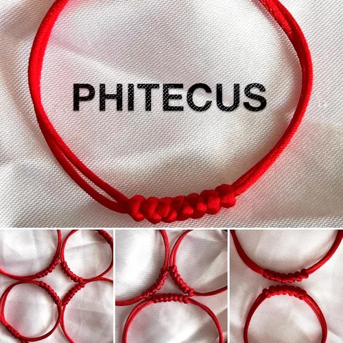 Vista 2 de PHITECUS Pulsera de protección roja para recién nacidoniñabebéniña y niñomamá y yofamilia y yo. Amuleto para niños. Cuerda para la buena suerte