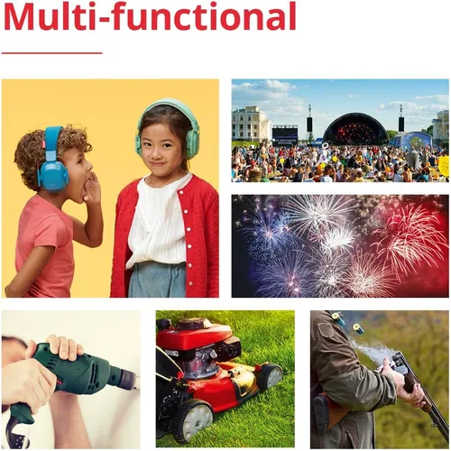 Vista 6 de Alpine Muffy Kids - Protección auditiva - Certificado CE y ANSI - Ajustable para edades de 3 a 16 años - Auriculares con cancelación de ruido
