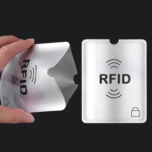 Vista 7 de Prasacco Juego de 24 fundas de bloqueo RFID para tarjetas de crédito, protector de tarjeta de identidad, antirrobo, protectores de pasaporte