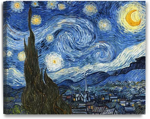 Vista 110 de Serie de pinturas de Vincent Van Gogh (favoritos). Reproducción de arte clásico de Van Gogh, impreso en lienzo, Algodón, Almond Blossom, 16x20