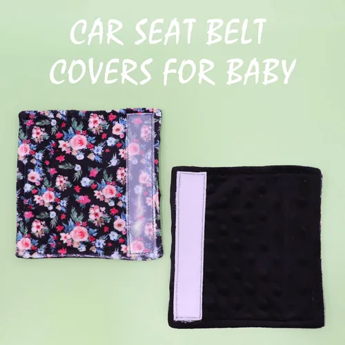 Vista 8 de Fundas de cinturón de seguridad de automóvil para bebés niños y niñas, correas de asiento de automóvil, almohadillas de hombro, funda suave