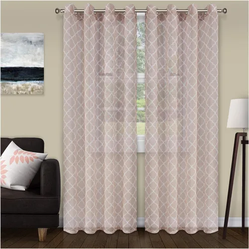 Vista 10 de Superior Cortinas de jacquard en cascada metálicas, detalles de ventana, sólidas, texturizadas, modernas, de transición, estilo tradicional