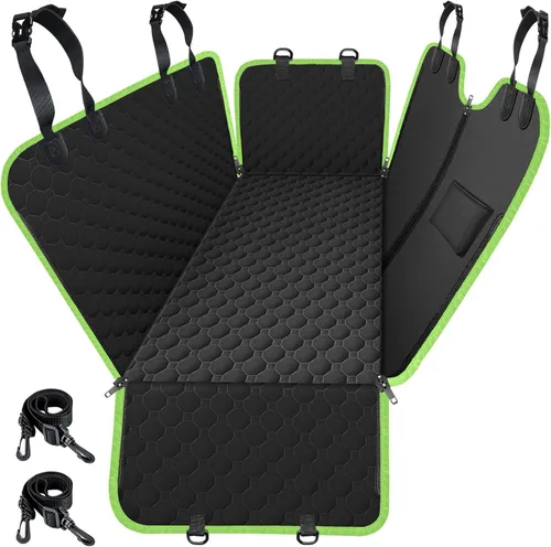 Vista 19 de Mancro Funda de asiento de automóvil para perro para asiento trasero, 2026 mejorada 600D, resistente, impermeable y resistente a los arañazos