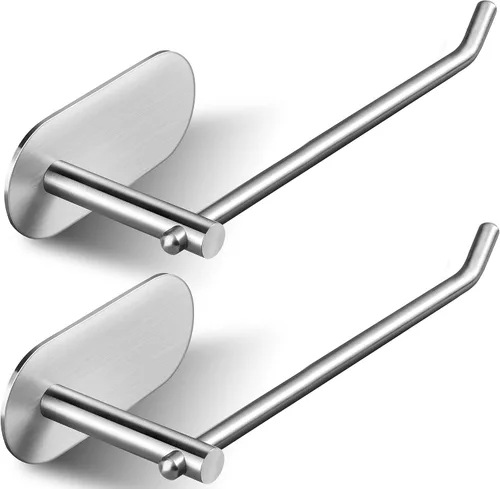 Vista 8 de SUNTECH Toallero de mano, 2 paquetes de barra de toalla de mano negra, toallero de mano autoadhesivo de 6 3/10 pulgadas, toallero para baño, cocina