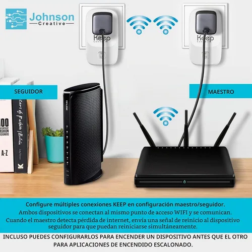 Vista 6 de MAX Router Rebooter, dispositivo de restablecimiento Wi-Fi, monitorea la conectividad y se restablece cuando sea necesario. No es necesario aplicar.