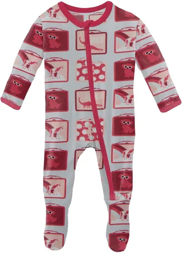Vista 81 de KicKee Baby & Toddler - Pijama de viscosa ultrasuave de bambú con patas abatibles y puños