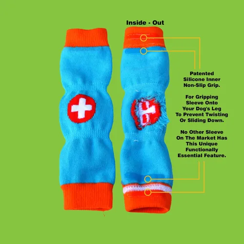 Vista 3 de PawFlex Comfy Paws - Leggings protectores antideslizantes de algodón para perros Funda médica para mascotas para patas de perros con agarre