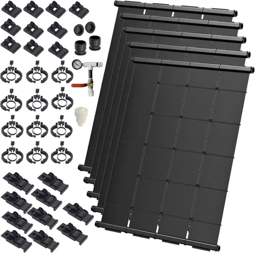 Vista 9 de Kit de bricolaje de calentador solar de piscina de grado industrial, sistema de montaje superior sin tirantes de viento alto y máxima resistencia a