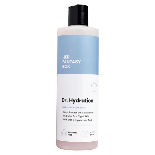 Vista 6 de Her Fantasy Box Gel de baño hidratante con vitaminas corporales: limpiador multivitamínico con vitaminas A, B6, C y E, hidratante y pH equilibrado