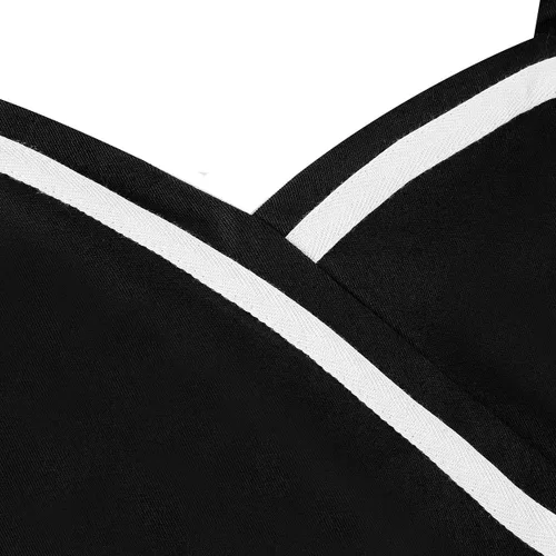 Vista 4 de Vestido vintage de los años 50 y 60 para mujer, estilo vintage, sin mangas, con lunares, estilo retro, Audrey Hepburn, retazos, vestido de noche