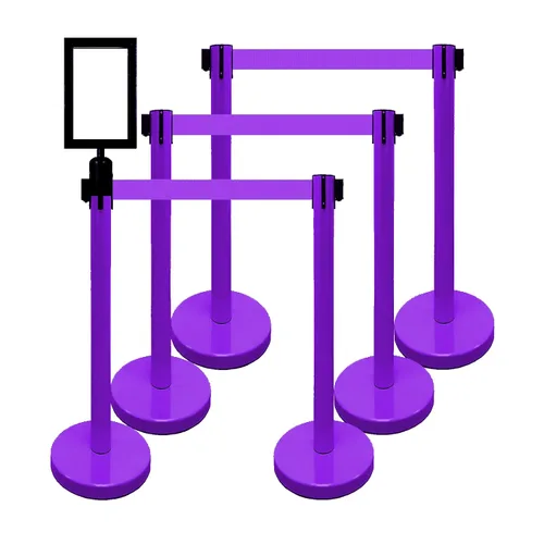 Vista 33 de VIP Crowd Control - Juego de barreras de seguridad con cinturones retráctiles, 91 cm de altura, cinturón de 198 cm y soporte de pared Cinturón