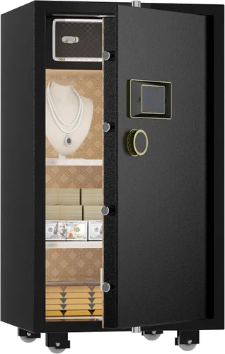 Vista 14 de TIGERKING Caja fuerte para el hogar con bloqueo digital de pantalla táctil Blanco