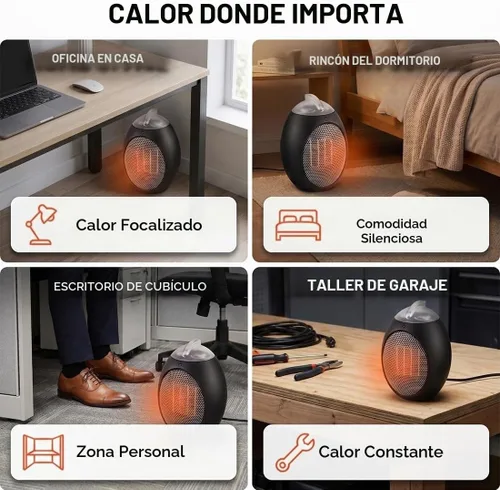 Vista 5 de Cozy Products, calentador compacto ESH Eco-Save 750-watt, ahorra dinero y energía