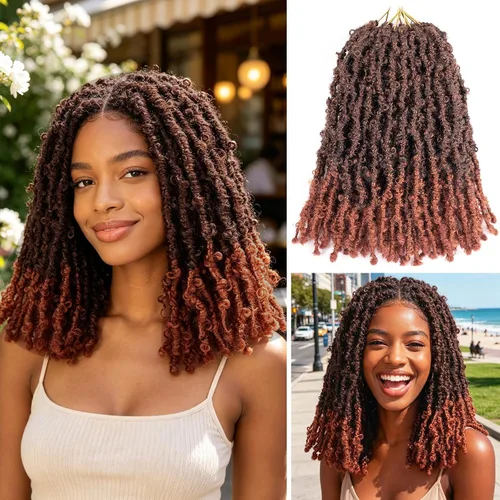 Vista 64 de Superlight Butterfly Locs - Cabello de ganchillo de 12 pulgadas, 6 paquetes