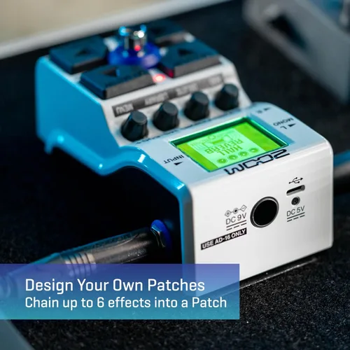 Vista 10 de Zoom MS-50G+ Pedal de efectos para guitarra MultiStomp, Caja única, 100 efectos, Salidas estéreo, Sintonizador, Con Drives, Modulaciones, Delays