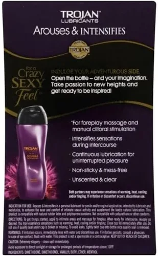 Vista 2 de Trojan Arouses & Intensifies Lubricant, 3 onzas, paquete de 7