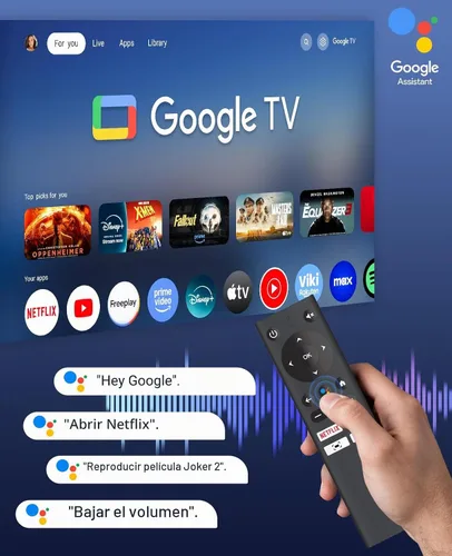 Vista 2 de Proyector de TV Google 4K compatible con - Proyector inteligente CiBest con WiFi 6 y Bluetooth, proyector de película para exteriores con motor