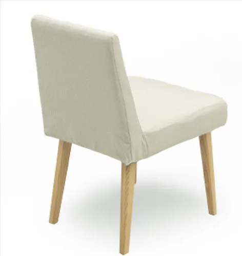 Vista 3 de 関家具(Sekikagu) Okawa Furniture Seki Furniture 106627 - Silla de comedor de albahaca (cuerpo NA/asiento marfil), juego de 2