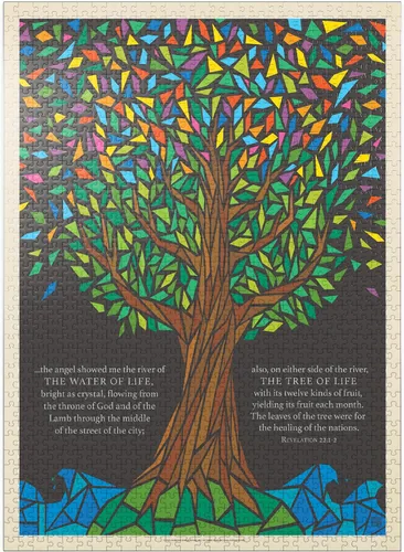 Vista 9 de MyPuzzle Árbol de la Vida, Póster Vintage – Rompecabezas de 100 piezas premium para adultos