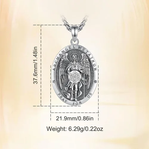 Vista 125 de Vito Collar de plata de ley 925 para mujeres y hombres, San Benito, crucifijo, Caravaca, San Cristóbal, San Judas, medalla patronal, amuleto