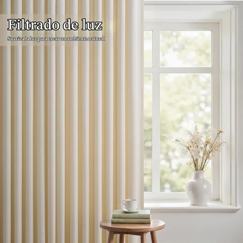 Vista 7 de 2 paneles de cortinas plisadas de lino beige de 84 pulgadas de largo, para dormitorio y sala de estar, cortina plisada con ganchos y pestaña trasera