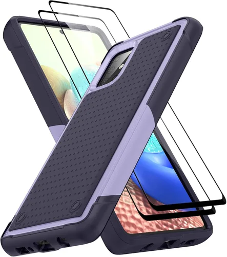 Vista 349 de Jeylly Compatible con Samsung Galaxy A22 5G Funda, Funda Samsung A22 5G con 2pcs protectores de pantalla de vidrio templado
