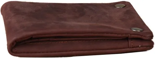 Vista 8 de Genda 2Archer Cartera de cuero para hombre, monedas, monedero plegable, Marrón