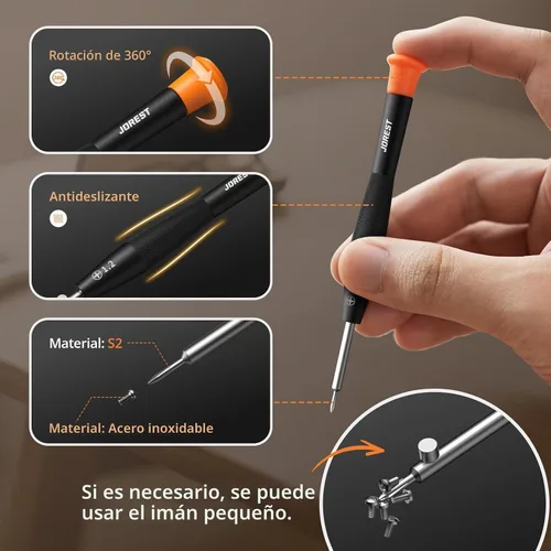 Vista 4 de JOREST Kit de reparación de gafas, herramienta de reparación de gafas de sol/gafas que incluye tornillos pequeños, almohadillas de nariz