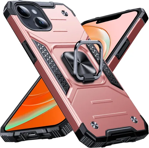 Vista 44 de Anqrp Funda resistente para iPhone 6/7/8/SE/SE2 con soporte de anillo mejorado y agarre, grado militar, a prueba de golpes, resistente y robusta