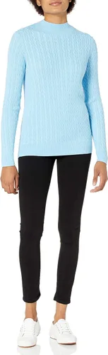 Vista 4 de Tienda Essentials Suéter ligero de manga larga con cuello alto falso para mujer