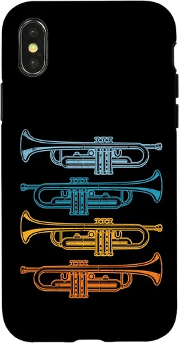 Vista 4 de iPhone 14 Trompeta Retro Jazz Music Trompetista, estuche del trompetista