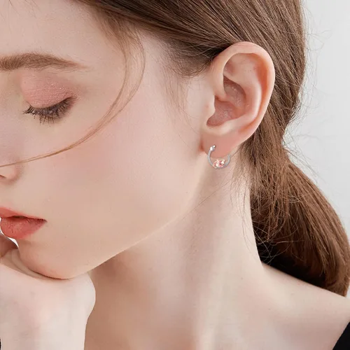 Vista 87 de VONALA Bonitos aretes de aro de plata de ley 925, regalos de cumpleaños para mujer