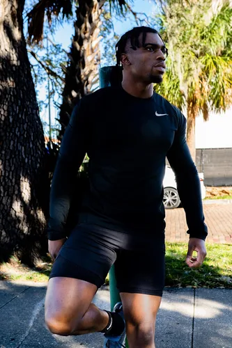 Vista 5 de SHBA Movement Men's 7" Stretch Fitted Workout Shorts with Liner - Lightweight Training Running Gym Pants with Pockets