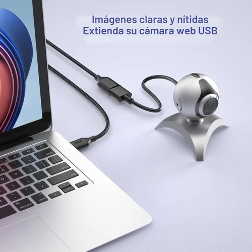 Vista 6 de OKRAY Cable de extensión USB, cable extensor tipo A macho a hembra tipo A Negro