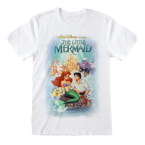 Vista 2 de Camiseta de Manga Corta The Little Mermaid Classic Poster Blanco Unisex