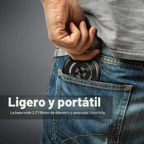 Vista 6 de NEEWER Soporte magnético para teléfono trípode con adaptador de rosca de 1/4" compatible con iPhone MagSafe, palo selfie para 15 Pro Max 15 Plus 14