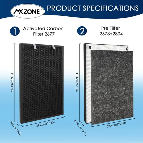 Vista 3 de Filtros de repuesto Air220 Air320 compatibles con filtro de repuesto Bissell Air320 Air220 2768A 2609A, prefiltro 2678, 2804 y filtro de carbón