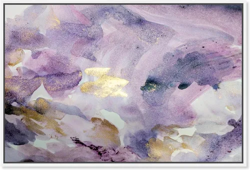Vista 12 de The Oliver Gal Artist Co. Lienzo enmarcado abstracto para pared, diseño de amatista, acuarela para decoración del hogar, 15 x 10 pulgadas, morado