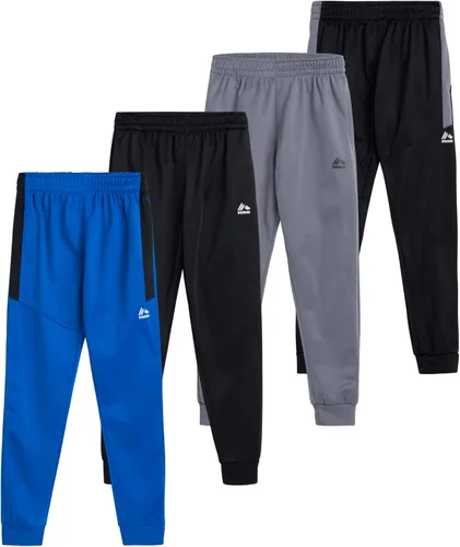 Vista 3 de RBX Pantalones deportivos para niños Paquete de 4 pantalones deportivos de calentamiento de tricot (tamaño 4-20)
