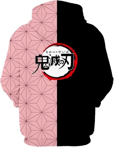 Vista 3 de Lyrwihn Conjunto de sudadera con capucha de anime unisex con estampado 3D para hombres y mujeres, conjunto de sudadera de 2 piezas