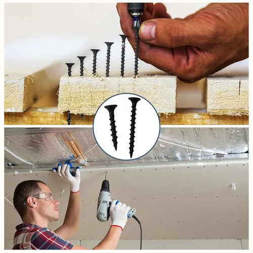 Vista 7 de Tornillos de pared secos negros (1 pulgada (75 tornillos))