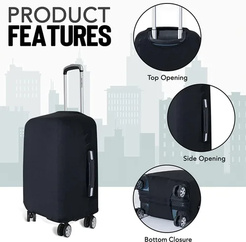 Vista 5 de Funda de equipaje de viaje I Protector de maleta aprobado por la TSA I Fundas de equipaje para maleta I Funda de maleta Bolsa I Protector