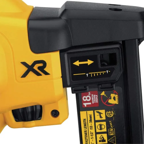Vista 5 de DEWALT Grapadora de corona estrecha de 20V MAX* 18GA, solo herramienta (DCN681B)