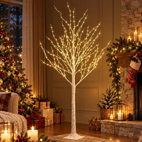 Vista 12 de Lighted Birch Twig Tree with Fairy Lights 3FT 154L LED Decorative Lights