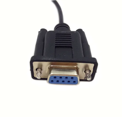 Vista 4 de DB9 9 pines hembra a 0.138 in macho cable serie RS232 a 1/8 pulgadas cable de conversión - 6FT/1.8M