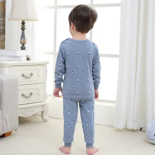Vista 7 de Pijama Yanwang de manga larga 100 algodón orgánico para bebé y niño 3 M-6T